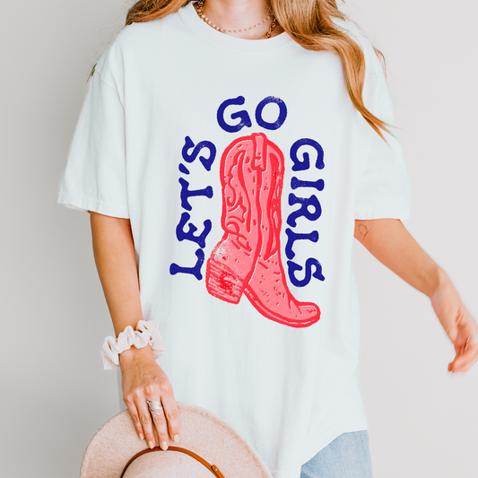 Let's Go Girls Cowgirl Boot Tee