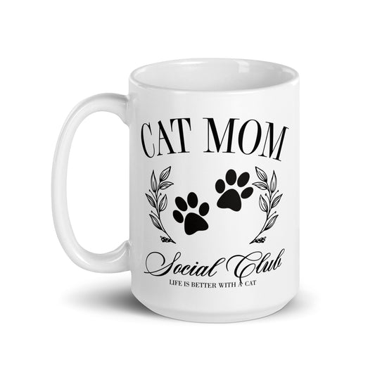 Cat Mom Social Club Mug