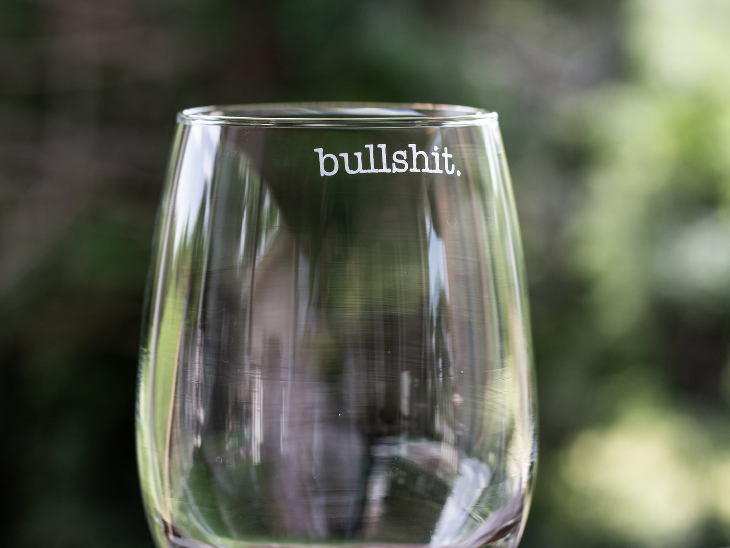 Bullsh*t Etched Glass