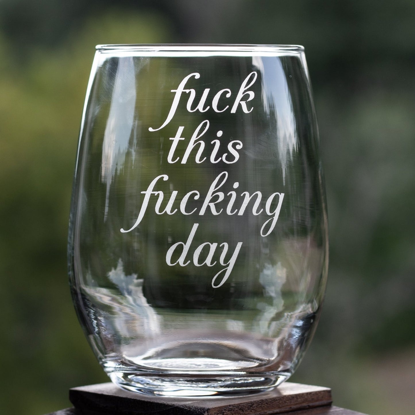 F*ck This F*cking Day Etched Glass